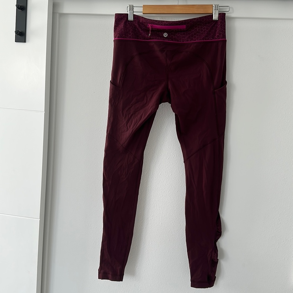 lululemon athletica Burgundy High-Waist Leggings